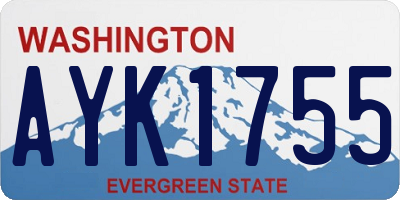 WA license plate AYK1755