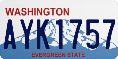 WA license plate AYK1757