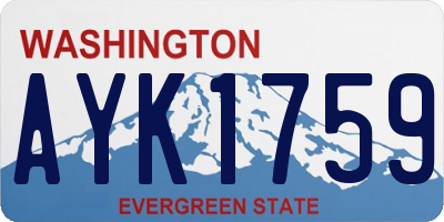 WA license plate AYK1759