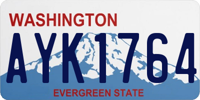 WA license plate AYK1764