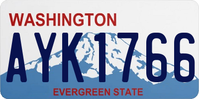 WA license plate AYK1766