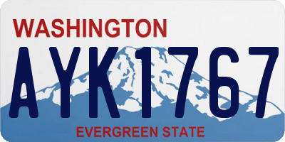 WA license plate AYK1767