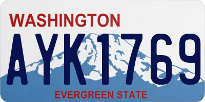 WA license plate AYK1769