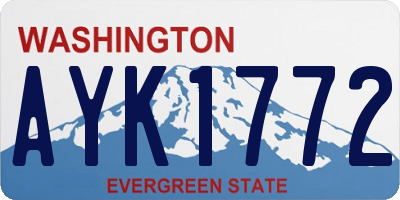 WA license plate AYK1772