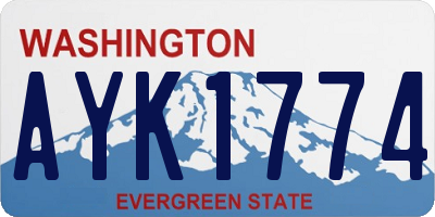 WA license plate AYK1774