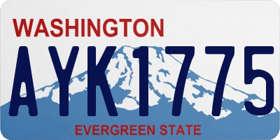WA license plate AYK1775