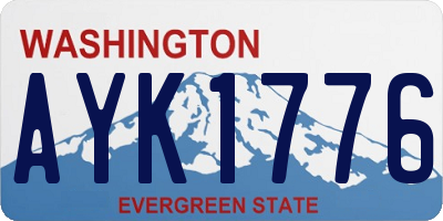 WA license plate AYK1776