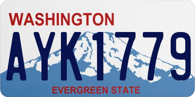 WA license plate AYK1779