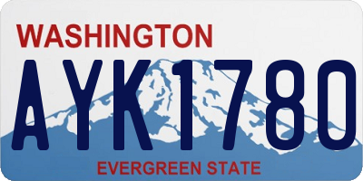 WA license plate AYK1780