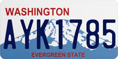 WA license plate AYK1785