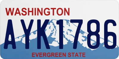 WA license plate AYK1786