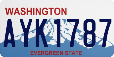 WA license plate AYK1787