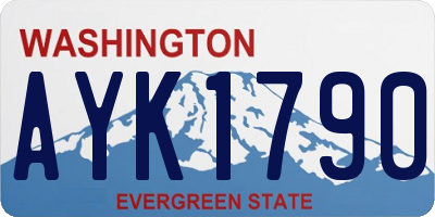 WA license plate AYK1790