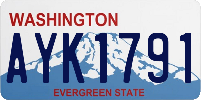 WA license plate AYK1791