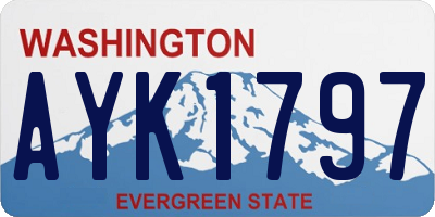 WA license plate AYK1797