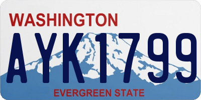 WA license plate AYK1799