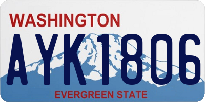 WA license plate AYK1806