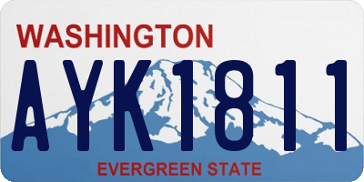 WA license plate AYK1811