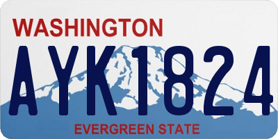 WA license plate AYK1824