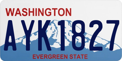 WA license plate AYK1827