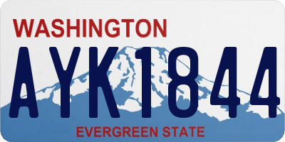 WA license plate AYK1844
