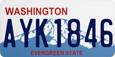 WA license plate AYK1846