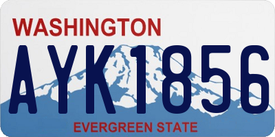 WA license plate AYK1856