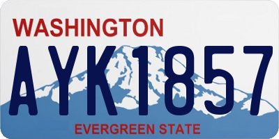 WA license plate AYK1857