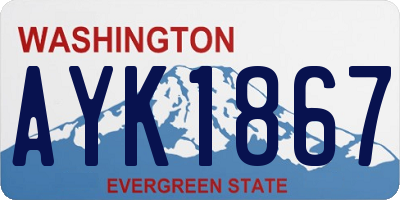 WA license plate AYK1867