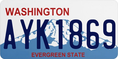 WA license plate AYK1869