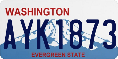 WA license plate AYK1873