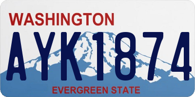 WA license plate AYK1874
