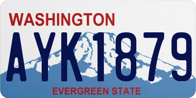 WA license plate AYK1879