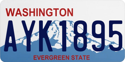 WA license plate AYK1895