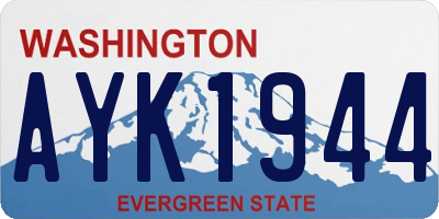 WA license plate AYK1944