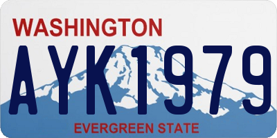 WA license plate AYK1979