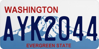 WA license plate AYK2044