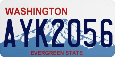 WA license plate AYK2056