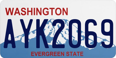 WA license plate AYK2069