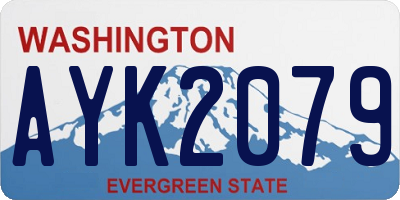 WA license plate AYK2079