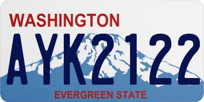 WA license plate AYK2122