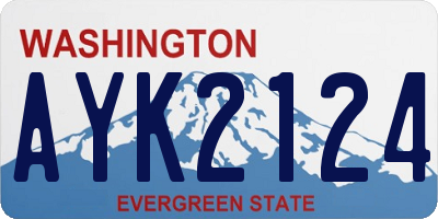 WA license plate AYK2124