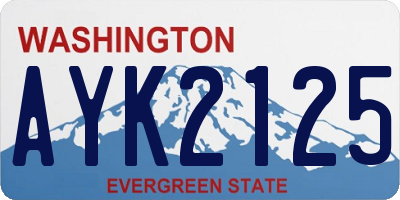 WA license plate AYK2125