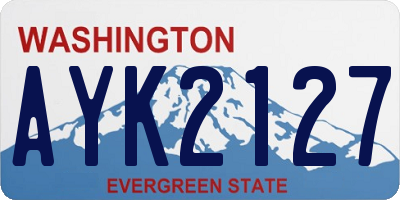 WA license plate AYK2127