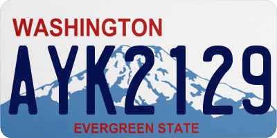 WA license plate AYK2129