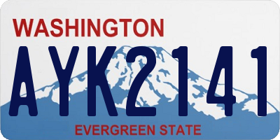 WA license plate AYK2141