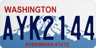WA license plate AYK2144