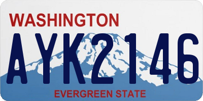 WA license plate AYK2146