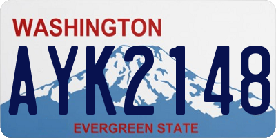 WA license plate AYK2148