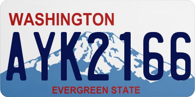 WA license plate AYK2166